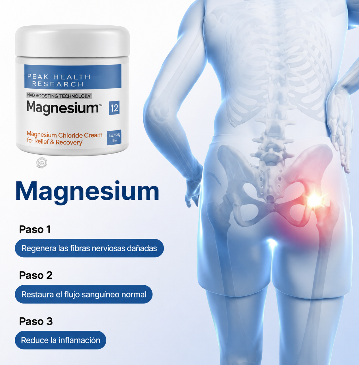 120ml de crema de magnesio relajante