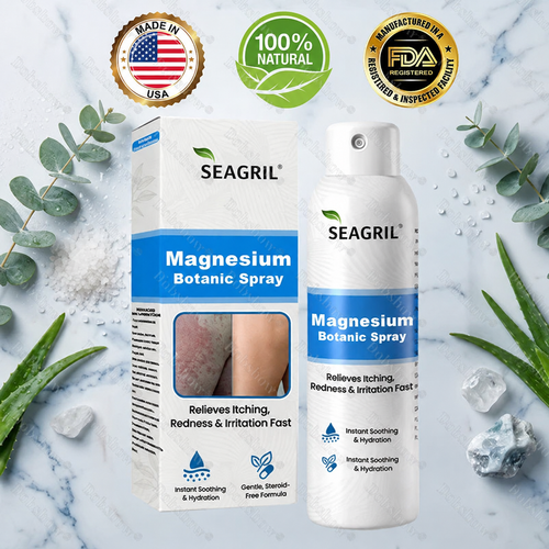 SEAGRIL® Magnesium Botanic Spray| Advanced Skin Recovery for Psoriasis & Eczema | Rapid Soothing, Steroid-Free