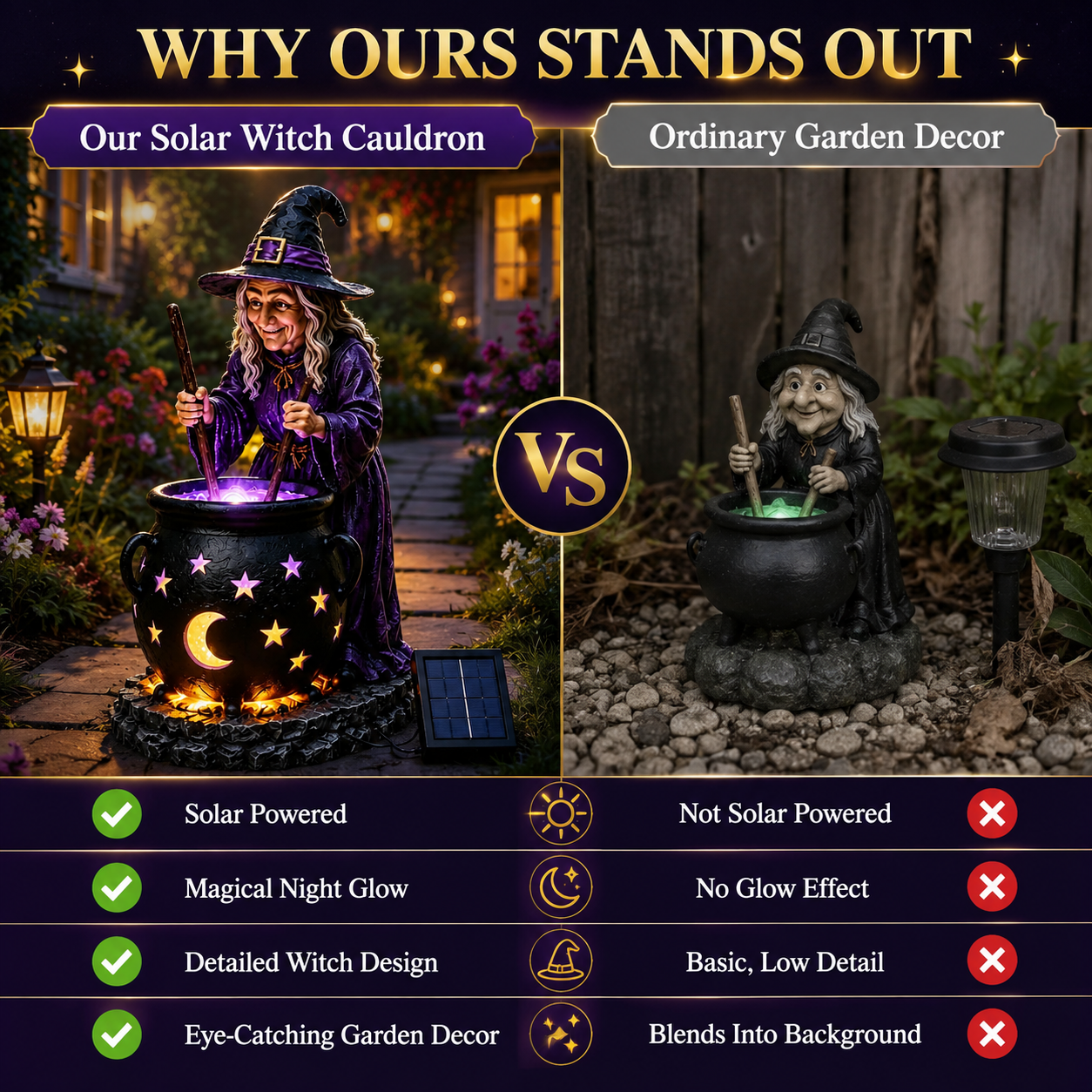 🧙‍♀️Halloween Witch Glowing Cauldron Solar Light🎃