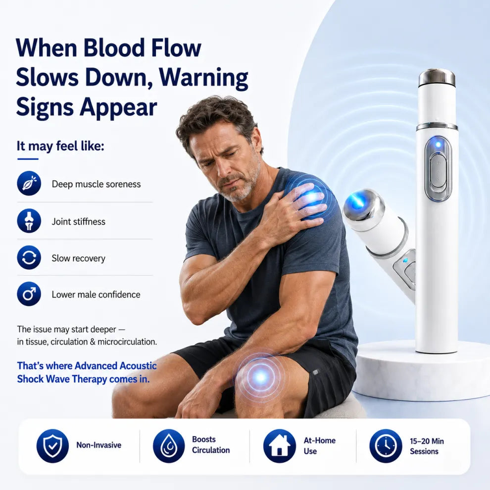 🔊Advanced Acoustic Shockwave Therapy restores penile tissue health to enhance rise rigidity⬆️, stamina, and male performance confidence💪, relieving muscle pain, joint stiffness, tendon discomfort🩹