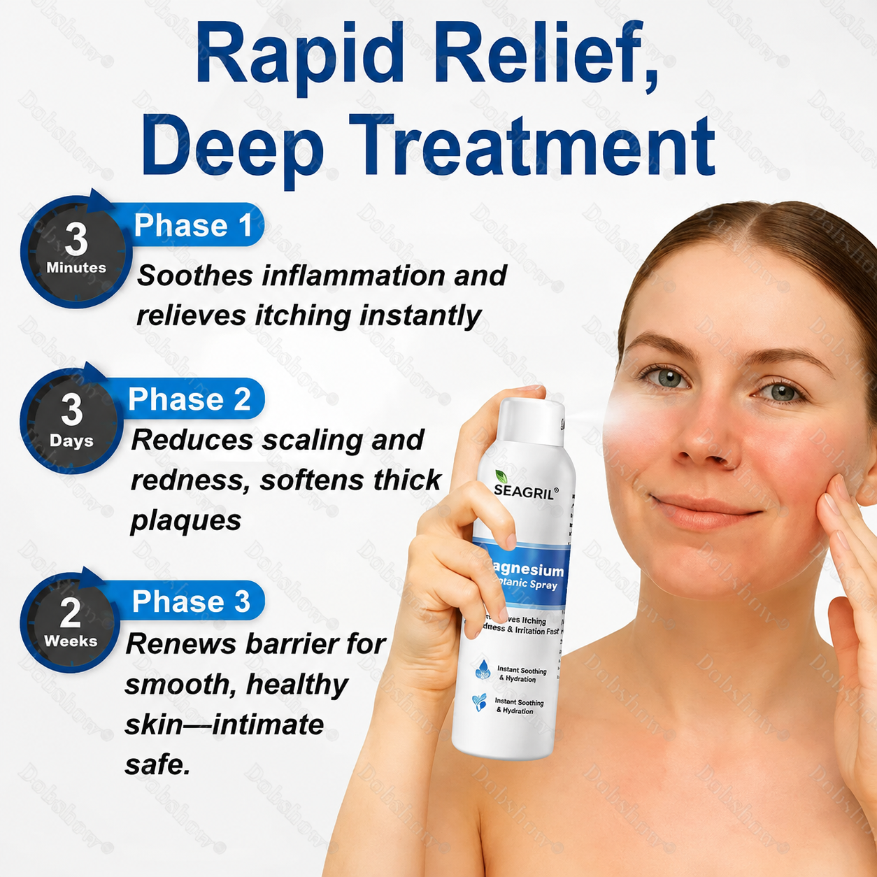 SEAGRIL® Magnesium Botanic Spray| Advanced Skin Recovery for Psoriasis & Eczema | Rapid Soothing, Steroid-Free