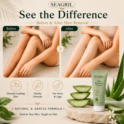 SEAGRIL® Natural Gentle Hair Removal Cream | For Women & Men, Sensitive Skin