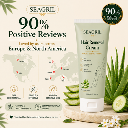 SEAGRIL® Natural Gentle Hair Removal Cream | For Women & Men, Sensitive Skin