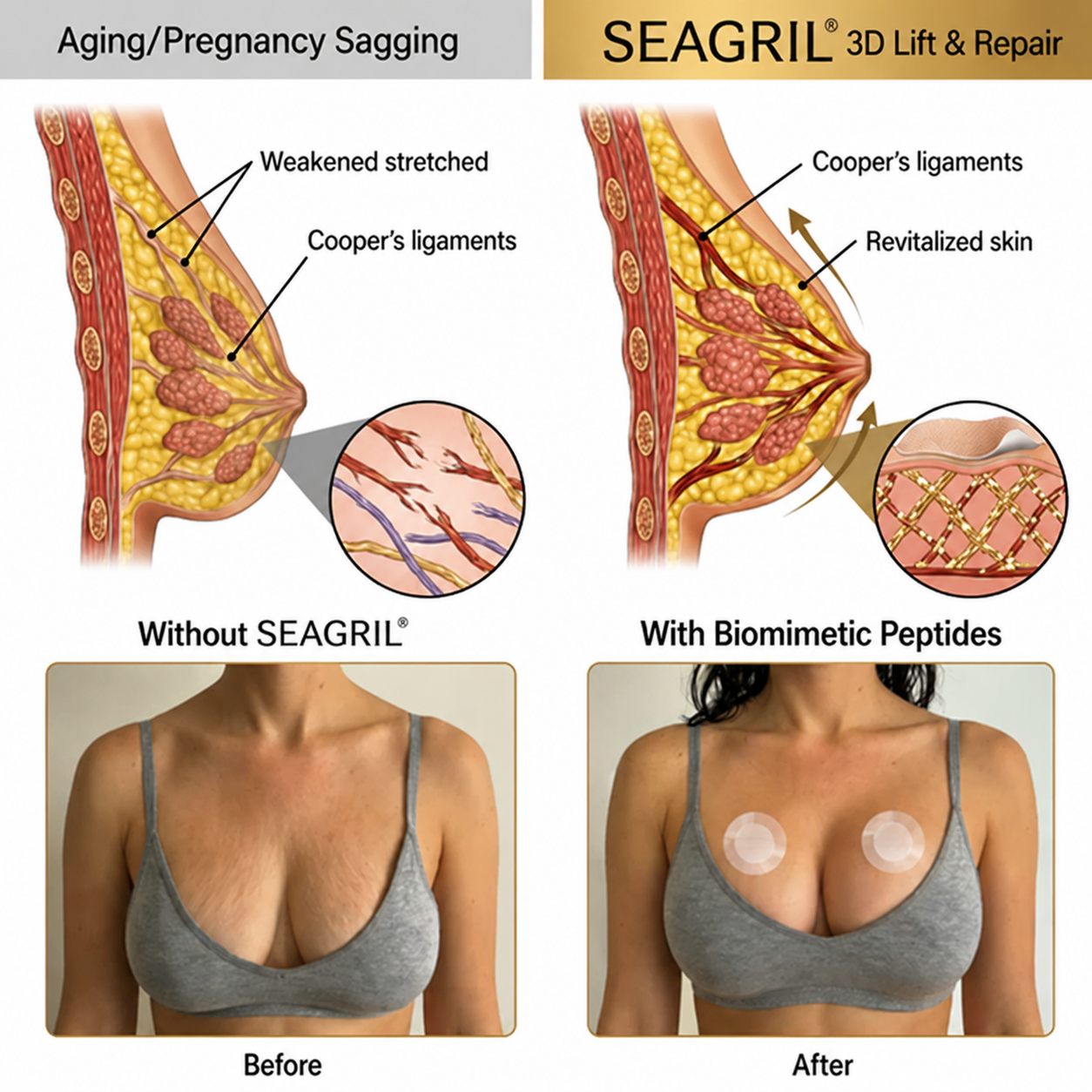 SEAGRIL® Targeted Breast Enhancement Advanced Nano Microneedle Patch