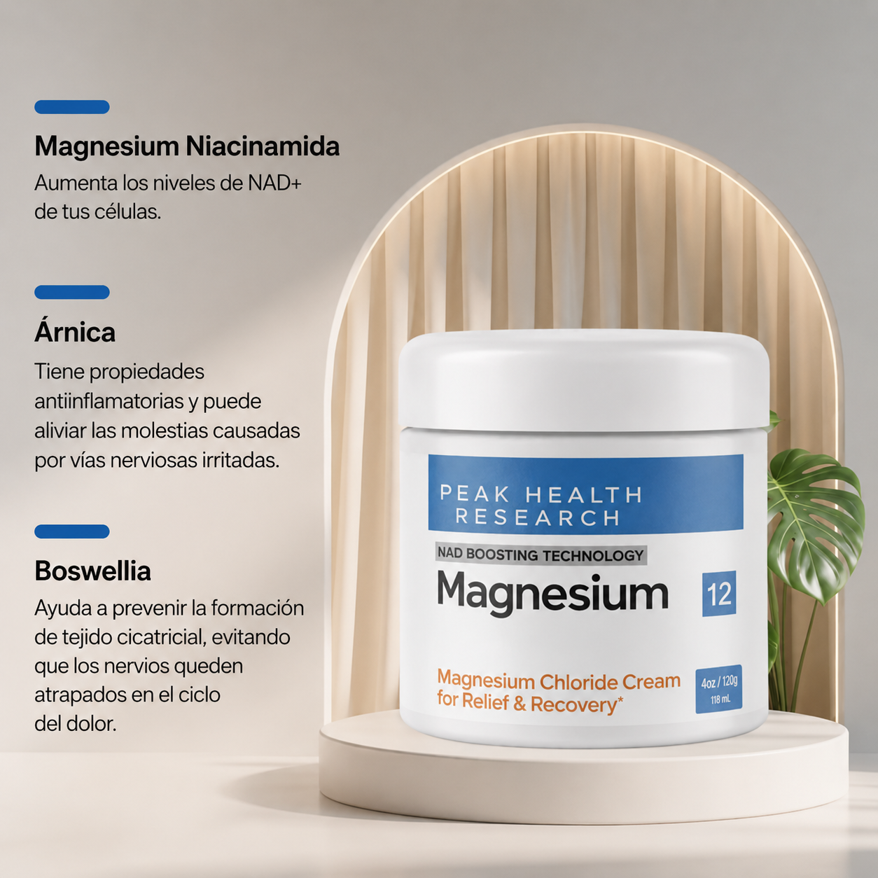 120ml de crema de magnesio relajante
