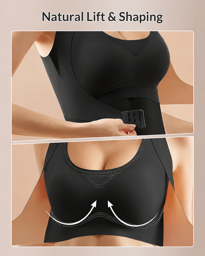 Front Closure Cross-Back Wireless Posture Bra