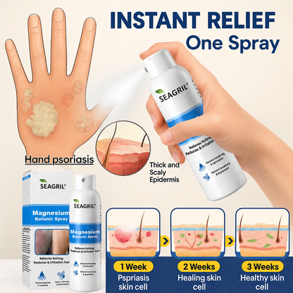 SEAGRIL® Magnesium Botanic Spray| Advanced Skin Recovery for Psoriasis & Eczema | Rapid Soothing, Steroid-Free