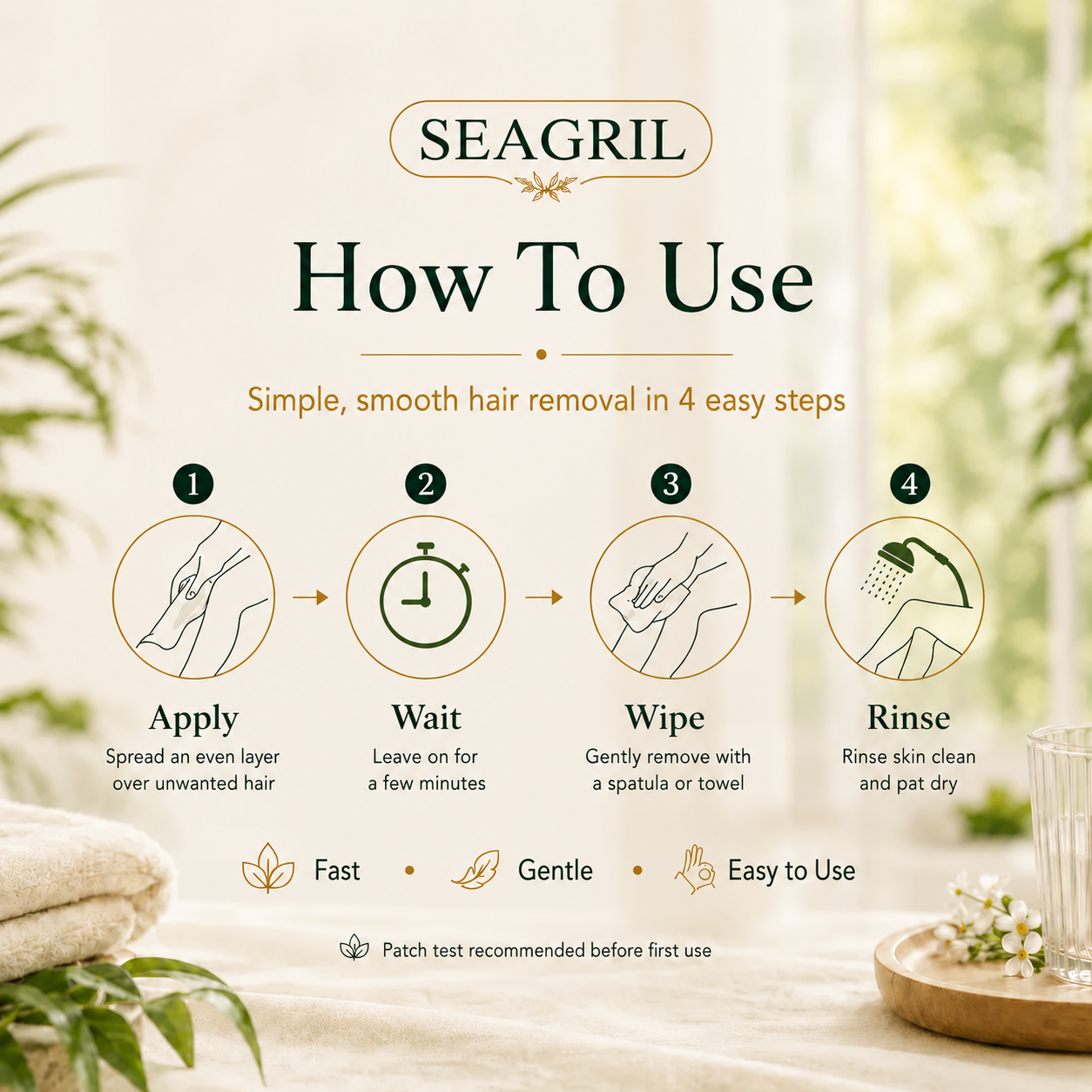 SEAGRIL® Natural Gentle Hair Removal Cream | For Women & Men, Sensitive Skin